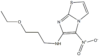 N-(3-ethoxypropyl)-5-nitroimidazo[2,1-b][1,3]thiazol-6-amine Struktur