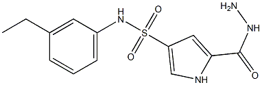 N-(3-ethylphenyl)-5-(hydrazinocarbonyl)-1H-pyrrole-3-sulfonamide Struktur