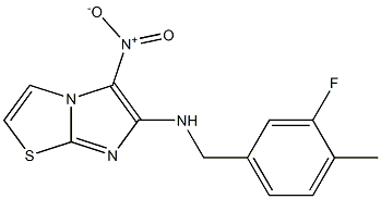 N-(3-fluoro-4-methylbenzyl)-5-nitroimidazo[2,1-b][1,3]thiazol-6-amine Struktur