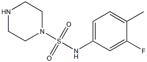 N-(3-fluoro-4-methylphenyl)piperazine-1-sulfonamide Struktur