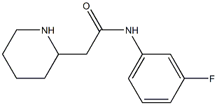 N-(3-fluorophenyl)-2-(piperidin-2-yl)acetamide Struktur