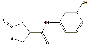 N-(3-hydroxyphenyl)-2-oxo-1,3-thiazolidine-4-carboxamide Struktur