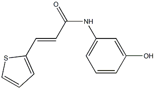 N-(3-hydroxyphenyl)-3-(thiophen-2-yl)prop-2-enamide Struktur