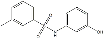 N-(3-hydroxyphenyl)-3-methylbenzene-1-sulfonamide Struktur