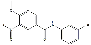 N-(3-hydroxyphenyl)-4-methoxy-3-nitrobenzamide Struktur