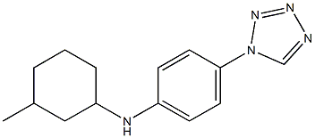 N-(3-methylcyclohexyl)-4-(1H-1,2,3,4-tetrazol-1-yl)aniline Struktur