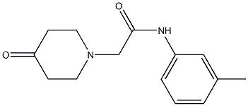 N-(3-methylphenyl)-2-(4-oxopiperidin-1-yl)acetamide Struktur