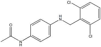 N-(4-{[(2,6-dichlorophenyl)methyl]amino}phenyl)acetamide Struktur