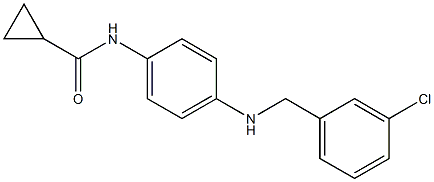 N-(4-{[(3-chlorophenyl)methyl]amino}phenyl)cyclopropanecarboxamide Struktur