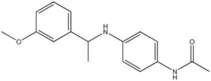 N-(4-{[1-(3-methoxyphenyl)ethyl]amino}phenyl)acetamide Struktur