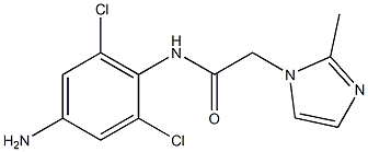 N-(4-amino-2,6-dichlorophenyl)-2-(2-methyl-1H-imidazol-1-yl)acetamide Struktur