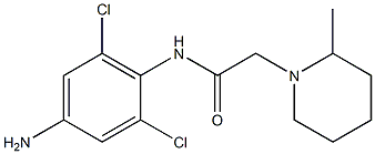 N-(4-amino-2,6-dichlorophenyl)-2-(2-methylpiperidin-1-yl)acetamide Struktur