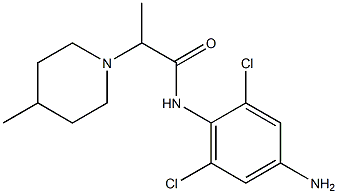 N-(4-amino-2,6-dichlorophenyl)-2-(4-methylpiperidin-1-yl)propanamide Struktur