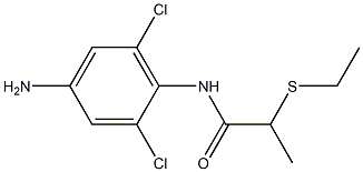 N-(4-amino-2,6-dichlorophenyl)-2-(ethylsulfanyl)propanamide Struktur