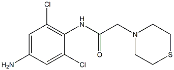 N-(4-amino-2,6-dichlorophenyl)-2-(thiomorpholin-4-yl)acetamide Struktur