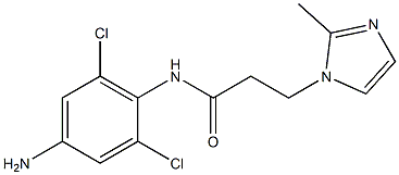 N-(4-amino-2,6-dichlorophenyl)-3-(2-methyl-1H-imidazol-1-yl)propanamide Struktur