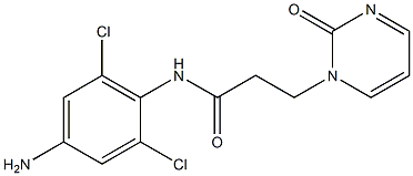 N-(4-amino-2,6-dichlorophenyl)-3-(2-oxo-1,2-dihydropyrimidin-1-yl)propanamide Struktur