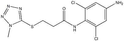 N-(4-amino-2,6-dichlorophenyl)-3-[(1-methyl-1H-1,2,3,4-tetrazol-5-yl)sulfanyl]propanamide Struktur