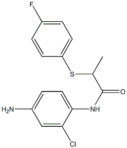 N-(4-amino-2-chlorophenyl)-2-[(4-fluorophenyl)sulfanyl]propanamide Struktur