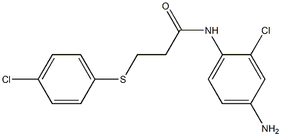 N-(4-amino-2-chlorophenyl)-3-[(4-chlorophenyl)sulfanyl]propanamide Struktur