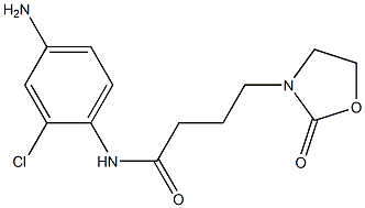 N-(4-amino-2-chlorophenyl)-4-(2-oxo-1,3-oxazolidin-3-yl)butanamide Struktur