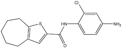 N-(4-amino-2-chlorophenyl)-4H,5H,6H,7H,8H-cyclohepta[b]thiophene-2-carboxamide Struktur