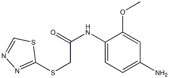 N-(4-amino-2-methoxyphenyl)-2-(1,3,4-thiadiazol-2-ylsulfanyl)acetamide Struktur