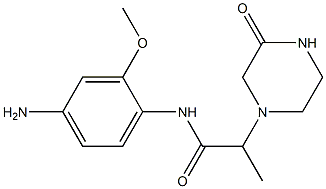 N-(4-amino-2-methoxyphenyl)-2-(3-oxopiperazin-1-yl)propanamide Struktur