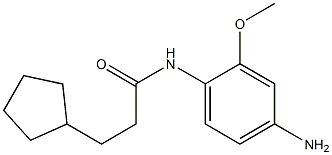 N-(4-amino-2-methoxyphenyl)-3-cyclopentylpropanamide Struktur