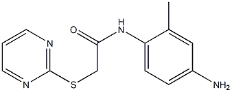 N-(4-amino-2-methylphenyl)-2-(pyrimidin-2-ylsulfanyl)acetamide Struktur