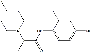 N-(4-amino-2-methylphenyl)-2-[butyl(ethyl)amino]propanamide Struktur