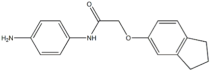 N-(4-aminophenyl)-2-(2,3-dihydro-1H-inden-5-yloxy)acetamide Struktur