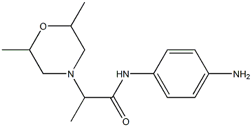 N-(4-aminophenyl)-2-(2,6-dimethylmorpholin-4-yl)propanamide Struktur