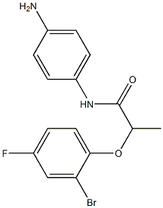 N-(4-aminophenyl)-2-(2-bromo-4-fluorophenoxy)propanamide Struktur