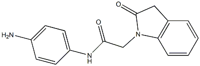 N-(4-aminophenyl)-2-(2-oxo-2,3-dihydro-1H-indol-1-yl)acetamide Struktur