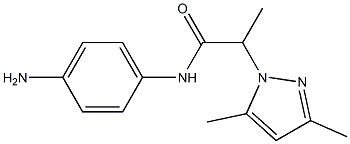 N-(4-aminophenyl)-2-(3,5-dimethyl-1H-pyrazol-1-yl)propanamide Struktur