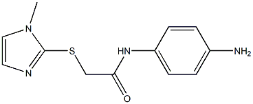 N-(4-aminophenyl)-2-[(1-methyl-1H-imidazol-2-yl)sulfanyl]acetamide Struktur