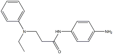 N-(4-aminophenyl)-3-[ethyl(phenyl)amino]propanamide Struktur