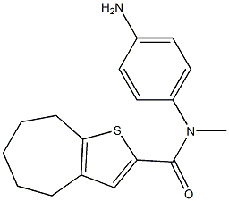 N-(4-aminophenyl)-N-methyl-4H,5H,6H,7H,8H-cyclohepta[b]thiophene-2-carboxamide Struktur