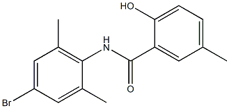 N-(4-bromo-2,6-dimethylphenyl)-2-hydroxy-5-methylbenzamide Struktur