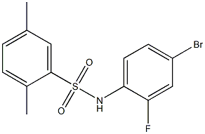 N-(4-bromo-2-fluorophenyl)-2,5-dimethylbenzene-1-sulfonamide Struktur