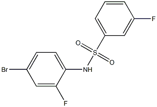 N-(4-bromo-2-fluorophenyl)-3-fluorobenzenesulfonamide Struktur