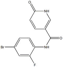 N-(4-bromo-2-fluorophenyl)-6-oxo-1,6-dihydropyridine-3-carboxamide Struktur