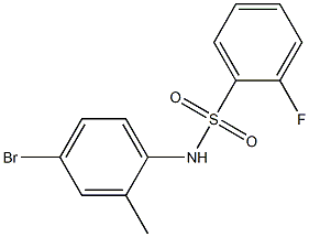 N-(4-bromo-2-methylphenyl)-2-fluorobenzenesulfonamide Struktur