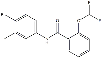 N-(4-bromo-3-methylphenyl)-2-(difluoromethoxy)benzamide Struktur