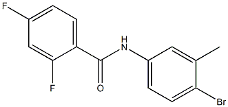 N-(4-bromo-3-methylphenyl)-2,4-difluorobenzamide Struktur