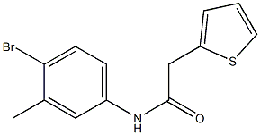 N-(4-bromo-3-methylphenyl)-2-thien-2-ylacetamide Struktur