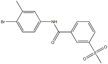 N-(4-bromo-3-methylphenyl)-3-methanesulfonylbenzamide Struktur