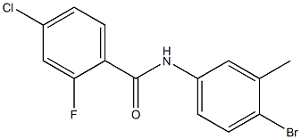 N-(4-bromo-3-methylphenyl)-4-chloro-2-fluorobenzamide Struktur