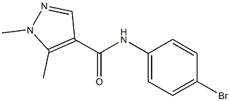 N-(4-bromophenyl)-1,5-dimethyl-1H-pyrazole-4-carboxamide Struktur